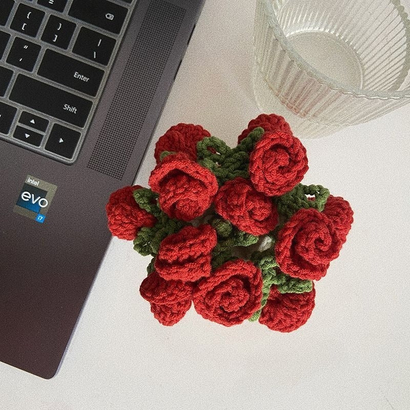 Rosy Touch Crochet Coaster